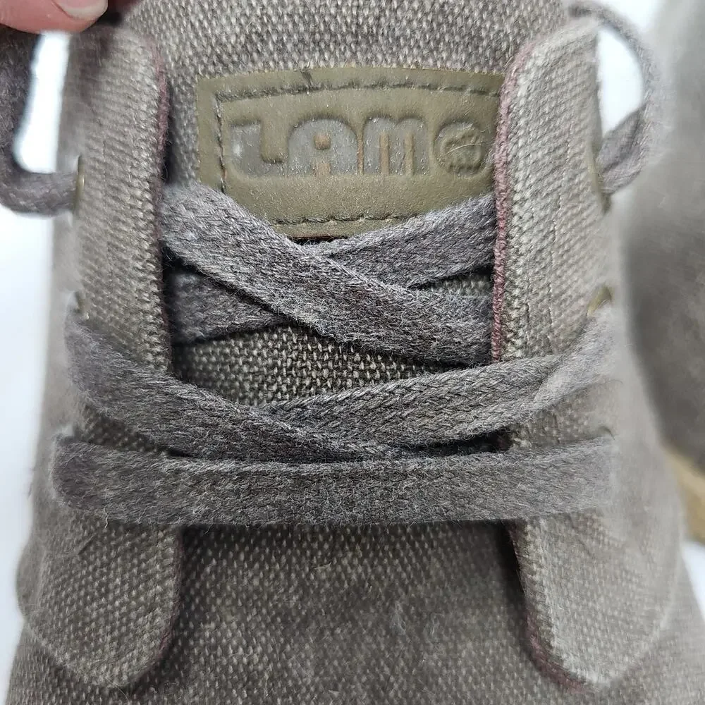 Lamo Mens Brown Canvas Chukka Espadrille Lace Up Shoes Size‎ 10 Coastal Casual